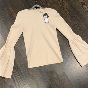 NWT BCBG Crew Neck Ribbed Bell Sleeve Sweater.